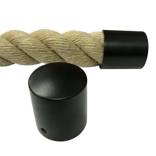 Rope cap end: black